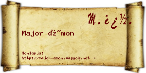 Major Ámon névjegykártya